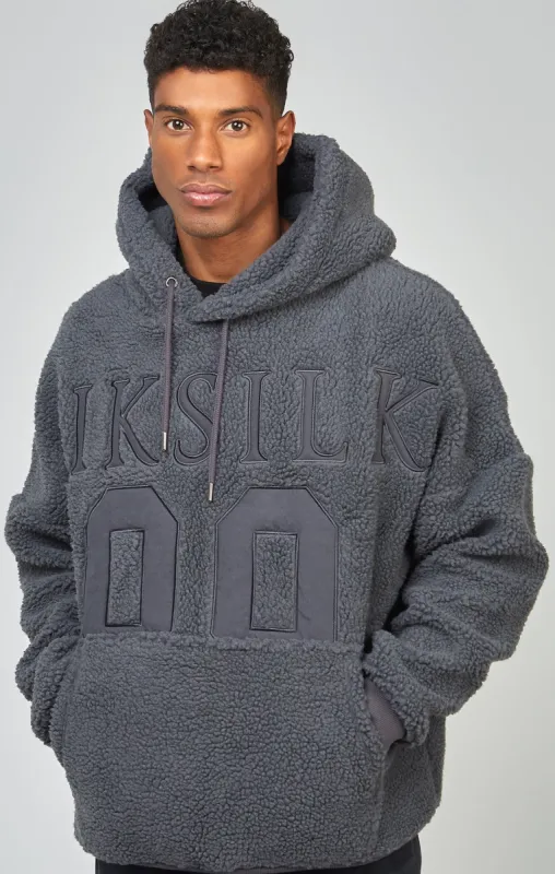 Charcoal Borg 89 Applique Overhead Hoodie sold by Siksilk