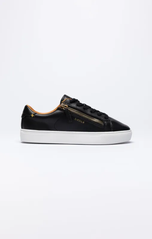 Black Classic Trainer With Functional Zip sold by Siksilk