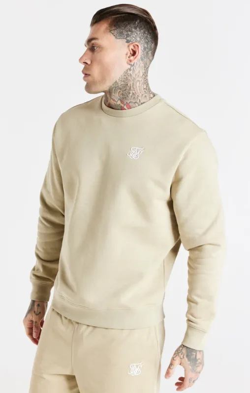 Beige Essential Crew Sweatshirt sold by Siksilk