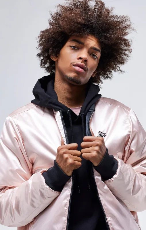 Pink And Black Reversible Bomber sold by Siksilk