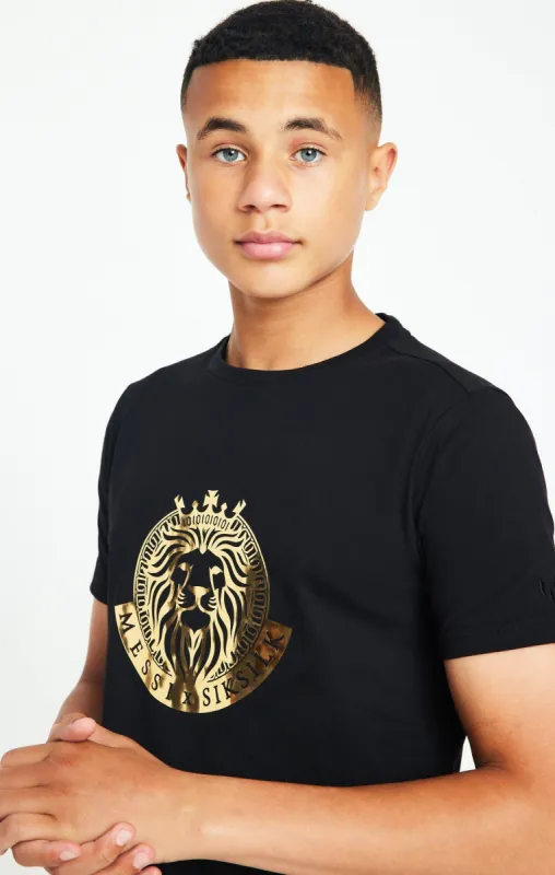 Boys Messi x SikSilk Black Graphic T-Shirt sold by Siksilk
