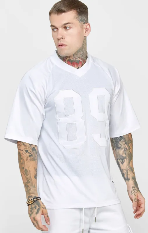 White Retro Oversized T-Shirt sold by Siksilk