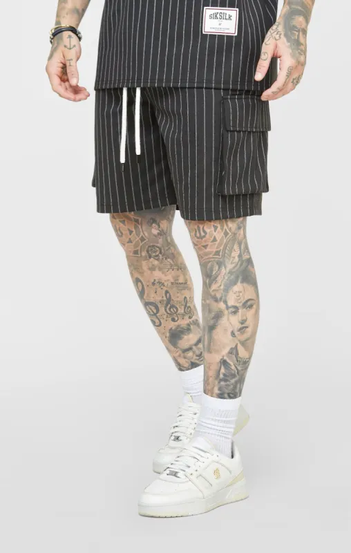Black Anniversary Basketball Cargo Short sold by Siksilk