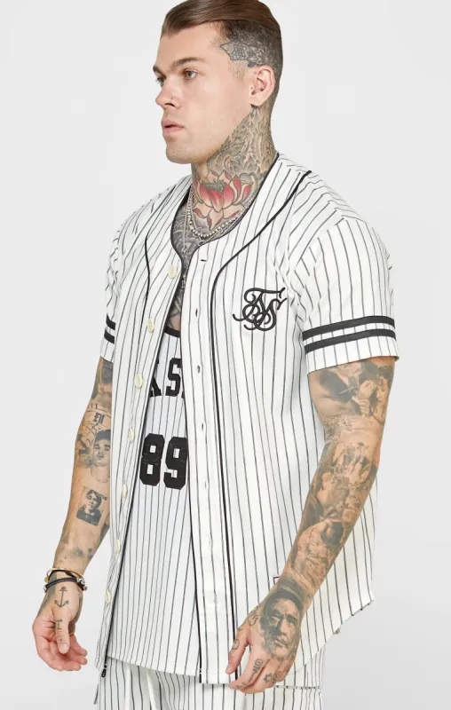 Beige Baseball Jersey sold by Siksilk