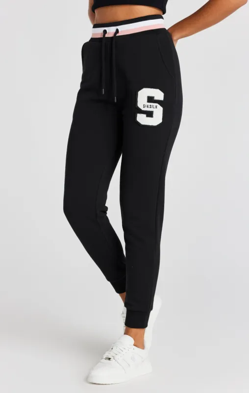 Black Varsity Logo Jogger sold by Siksilk