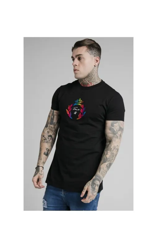SikSilk Embossed Fitted Box Tee - Black sold by Siksilk