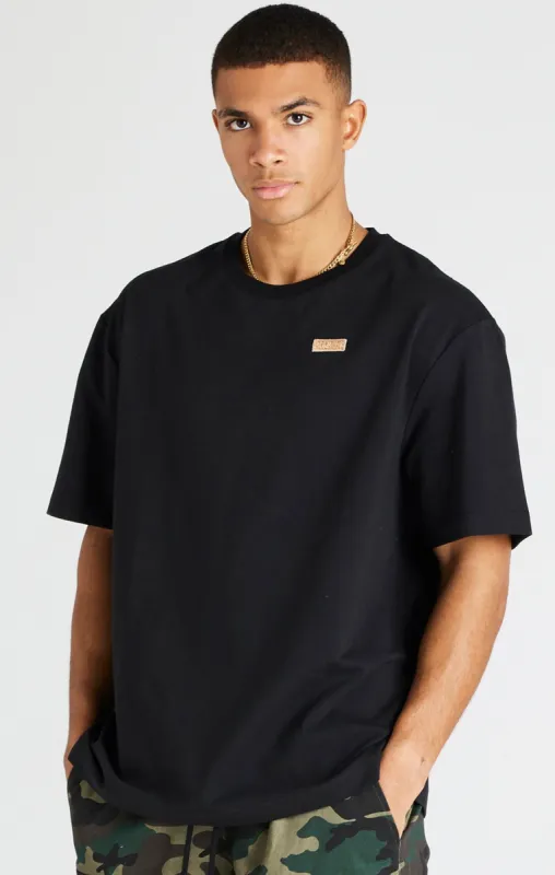 Black Gold Badge Oversized T-Shirt sold by Siksilk