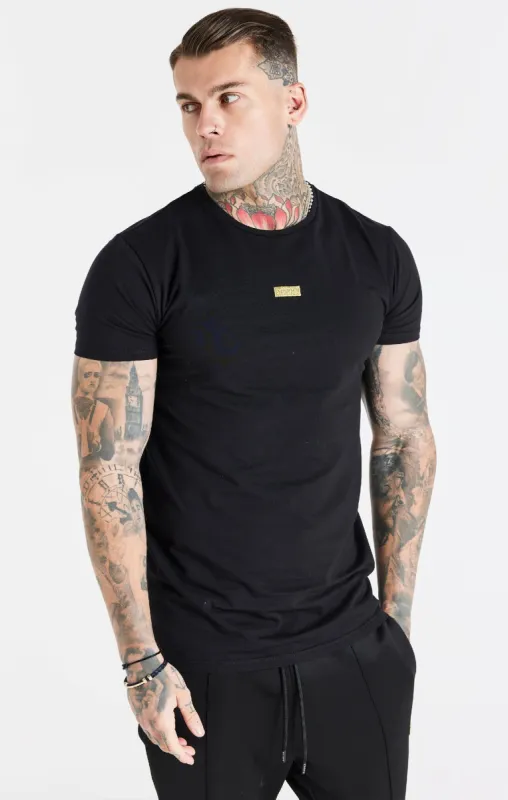 Black Gold Badge Muscle Fit T-Shirt sold by Siksilk