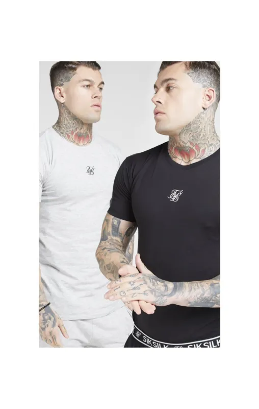 Black And Grey T-Shirt Pack Of 2 sold by Siksilk