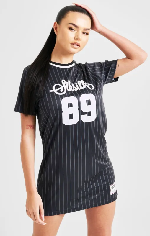 Black Pinstripe Basketball Dress sold by Siksilk