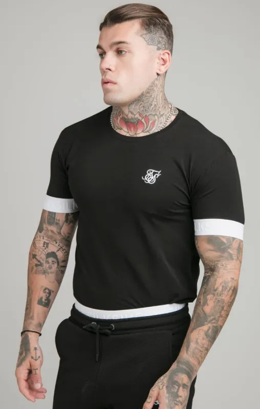 SikSilk Taped Tech Tee - Black sold by Siksilk