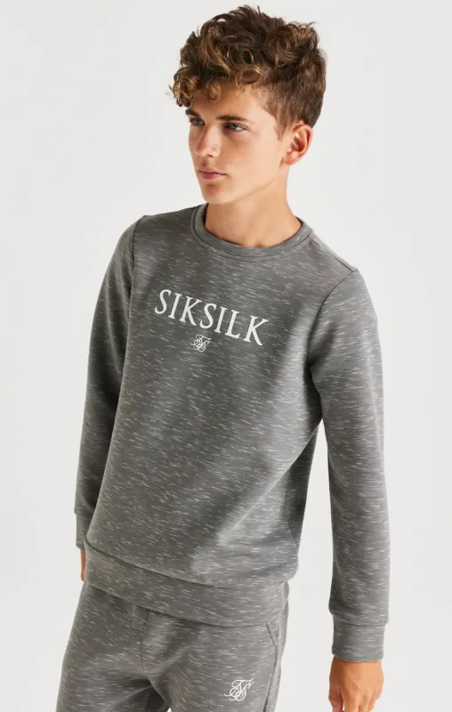 SikSilk Space Neps Crew Sweater - Grey sold by Siksilk