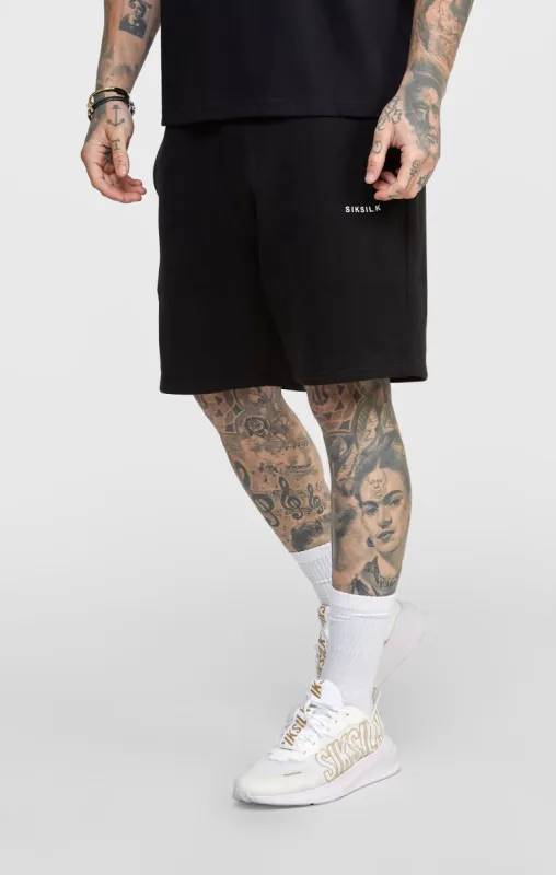 Black Jogger Short W Stripe Waistband sold by Siksilk