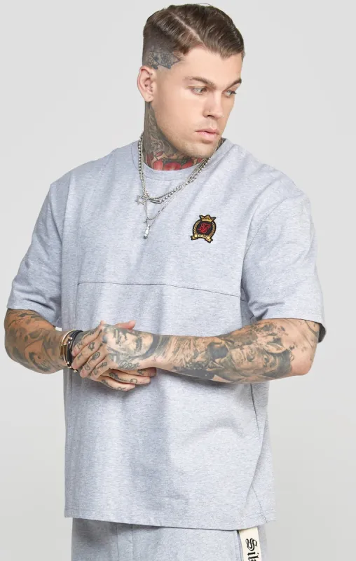 Grey Cut And Sew Oversized T-Shirt sold by Siksilk