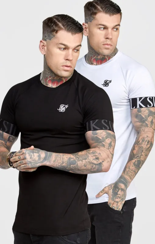 Black Twin Pack Muscle Fit Tech T-Shirt sold by Siksilk