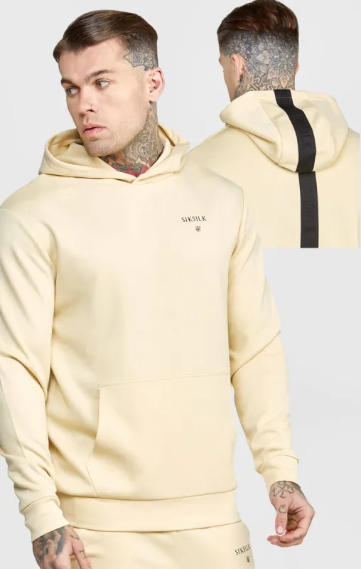Beige Taped Overhead Hoodie sold by Siksilk