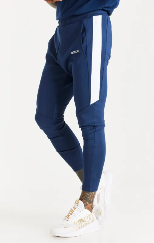 Navy Sports Tape Trackpant sold by Siksilk
