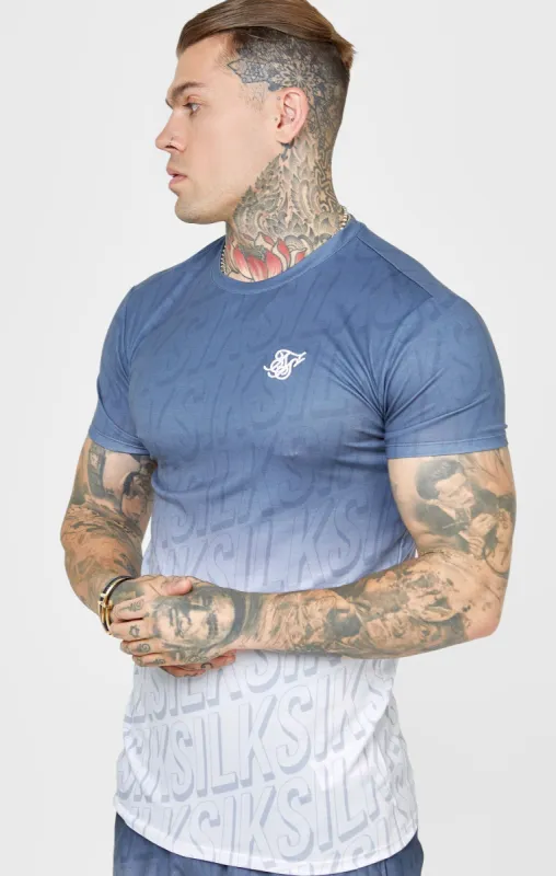 Navy Fade Muscle Fit T-Shirt sold by Siksilk