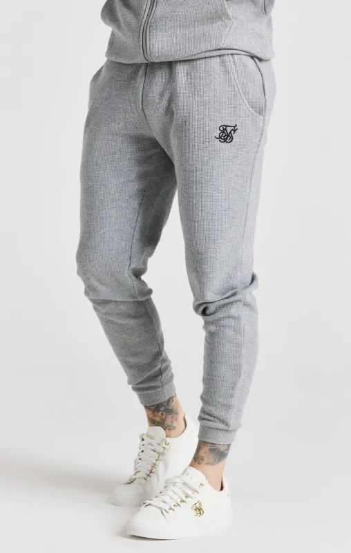 Grey Marl Waffle Muscle Fit Jogger sold by Siksilk
