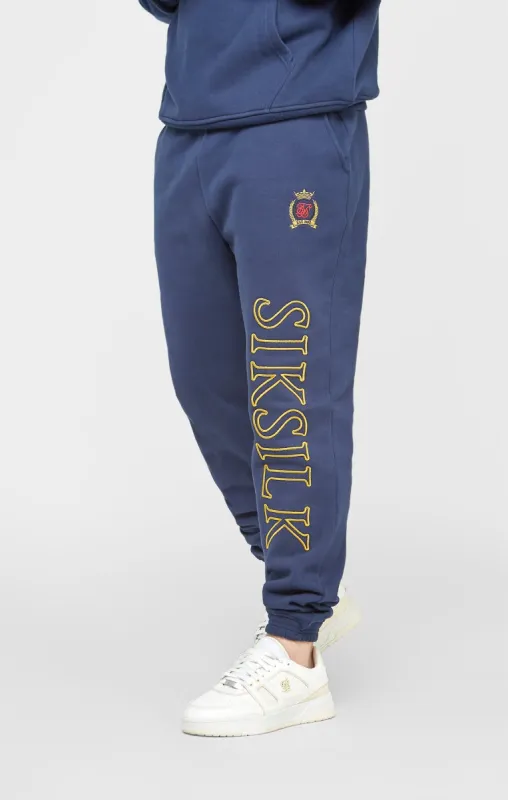 Navy Embroidery Relaxed Fit Jogger sold by Siksilk
