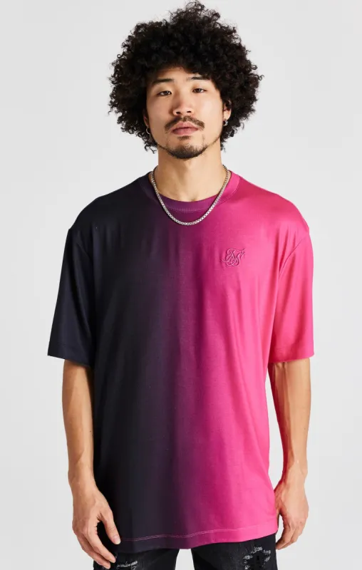 Black Print Oversized Short Sleeve T-Shirt sold by Siksilk