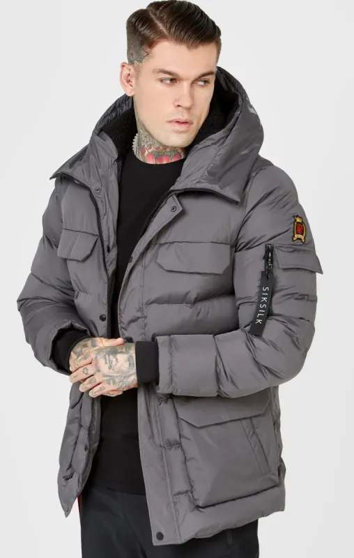 Charcoal Bomber Jacket sold by Siksilk