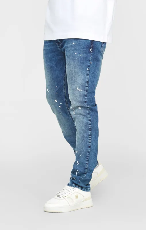 Blue Bleached Slim Fit Denim sold by Siksilk