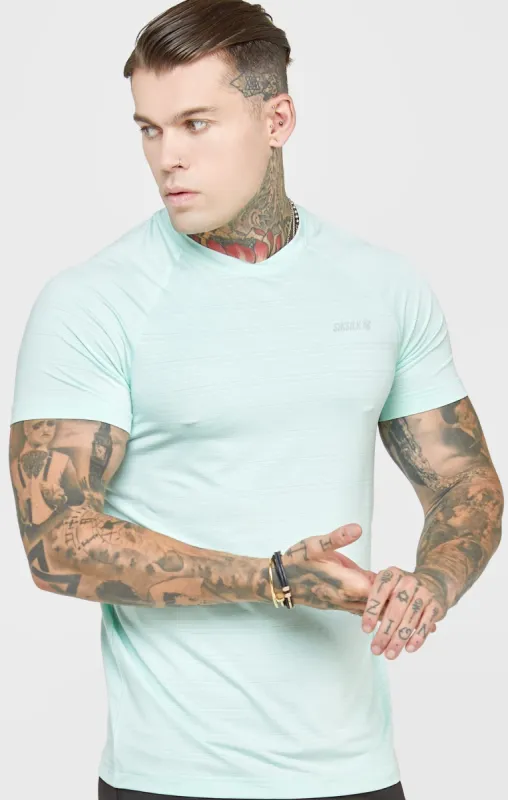 Blue Sports Textured Look T-Shirt sold by Siksilk