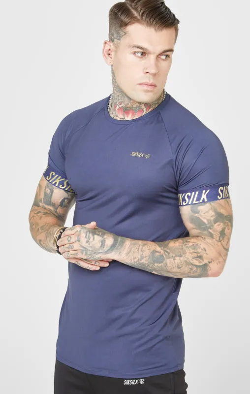 Navy Sports T-Shirt sold by Siksilk