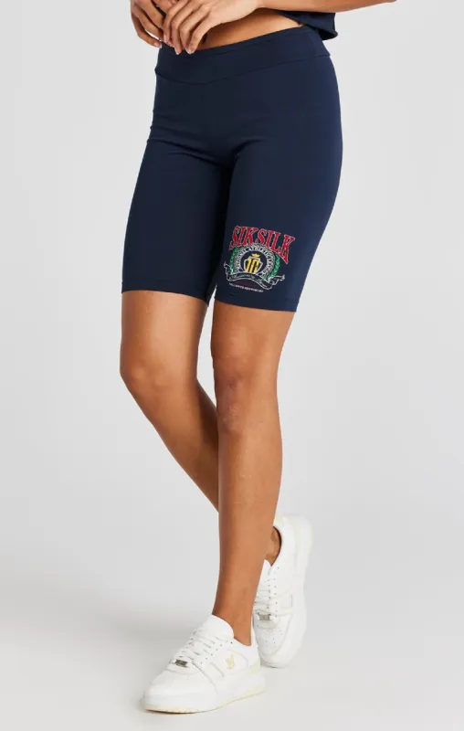 Navy Varsity Cycle Short made by Siksilk