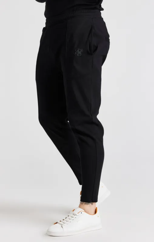Black Pin Tuck Skinny Jogger sold by Siksilk