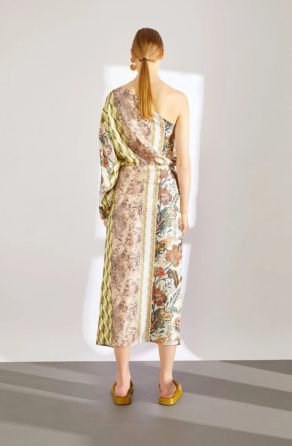 Abito asimmetrico monospalla stampato sold by Erika Cavallini product image thumbnail 3