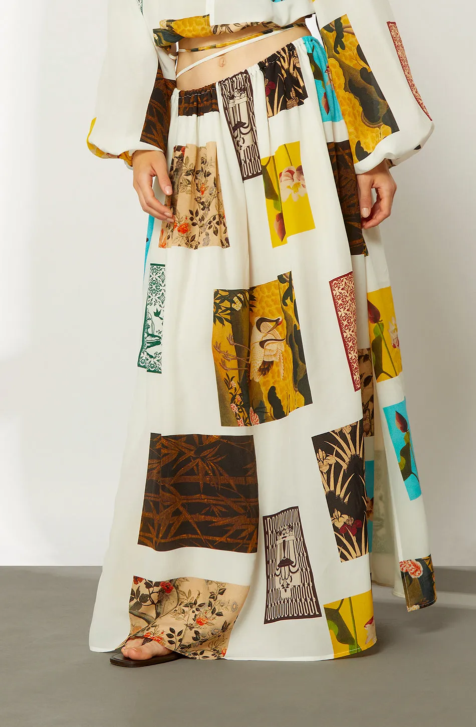 GONNA LUNGA IN SETA STAMPATA sold by Erika Cavallini product image thumbnail 4