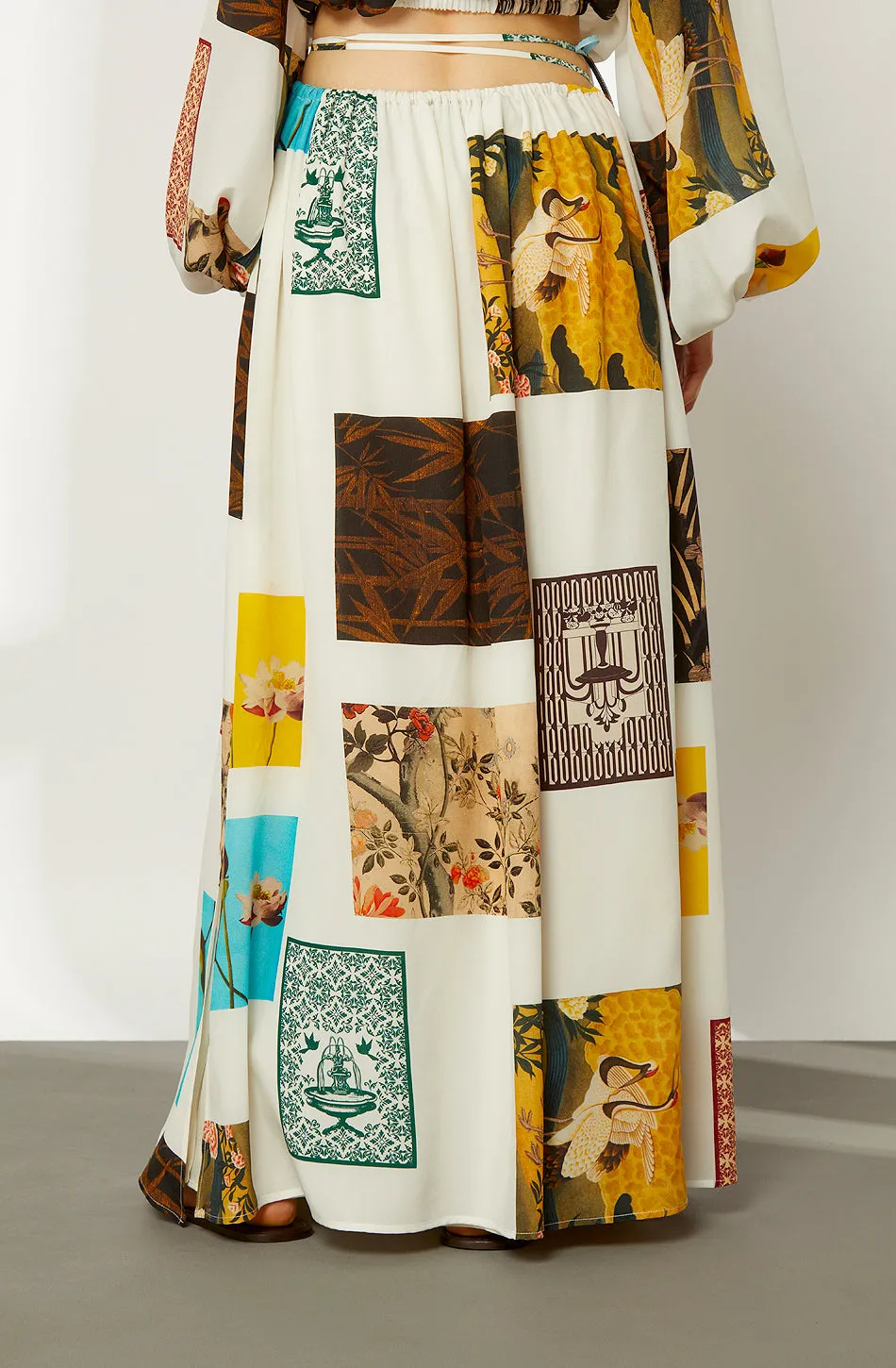 GONNA LUNGA IN SETA STAMPATA sold by Erika Cavallini product image thumbnail 2