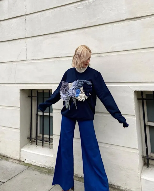 Recycled & Organic Cotton Wool Patch Jumper sold by Earthkind