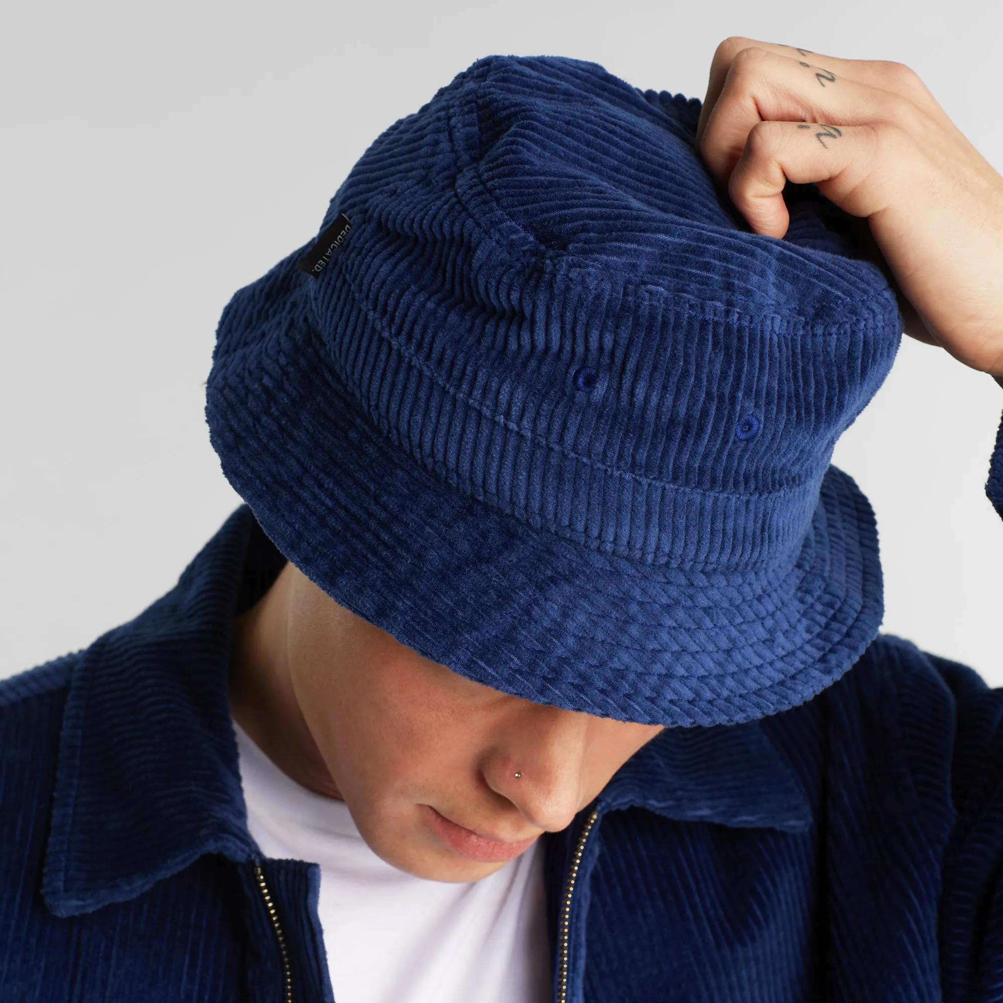 Corduroy Bucket Hat Deep Blue sold by Earthkind