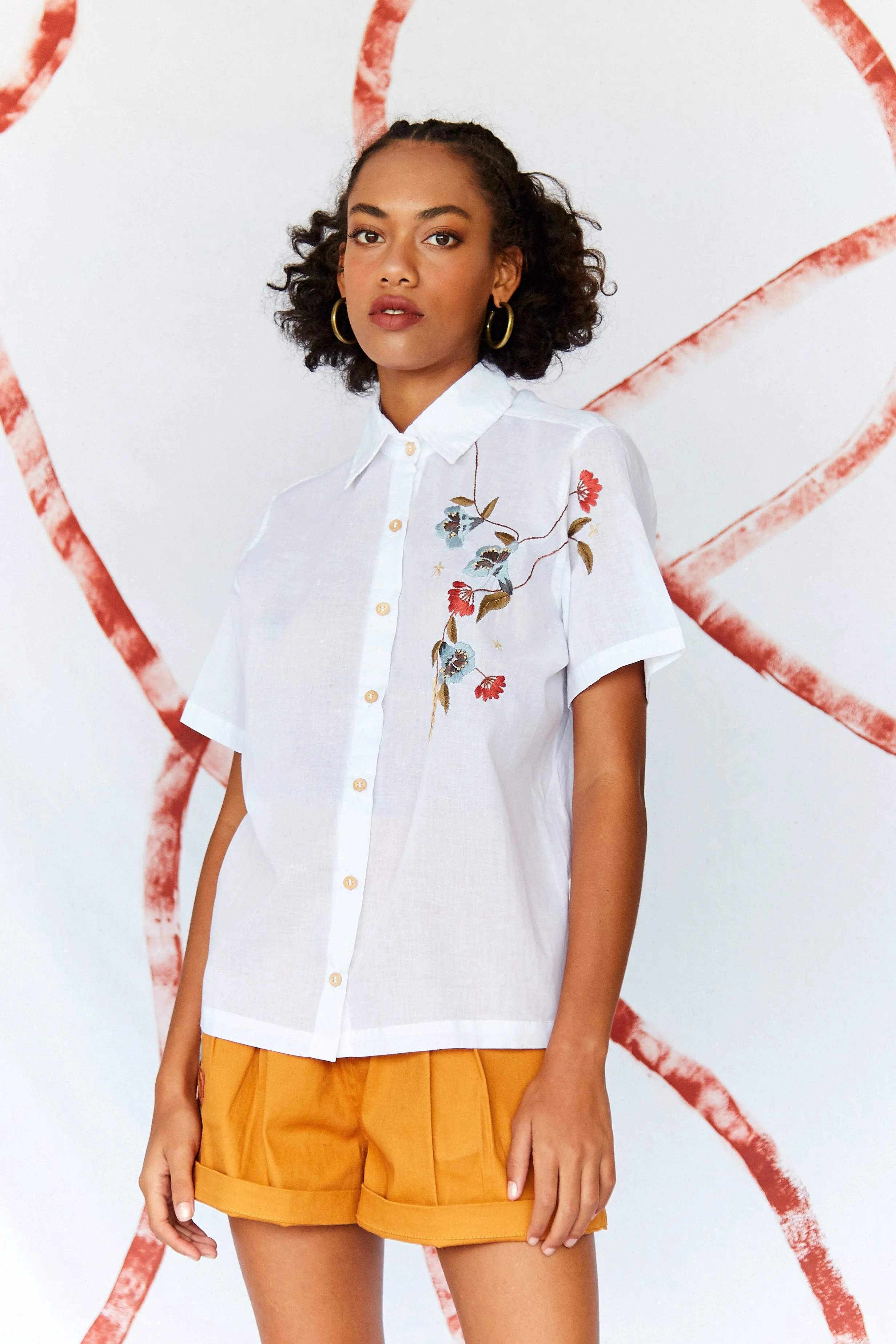 Lily Embroidered Shirt sold by Earthkind product image thumbnail 2