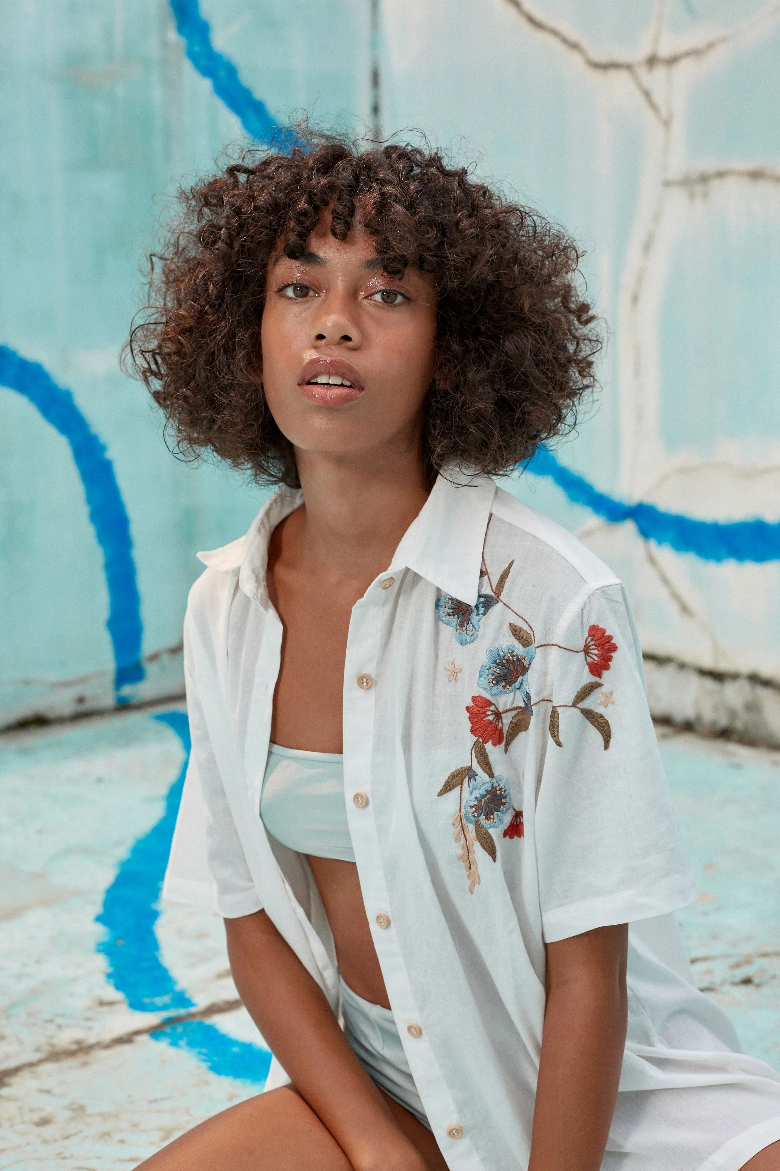 Lily Embroidered Shirt sold by Earthkind product image thumbnail 3