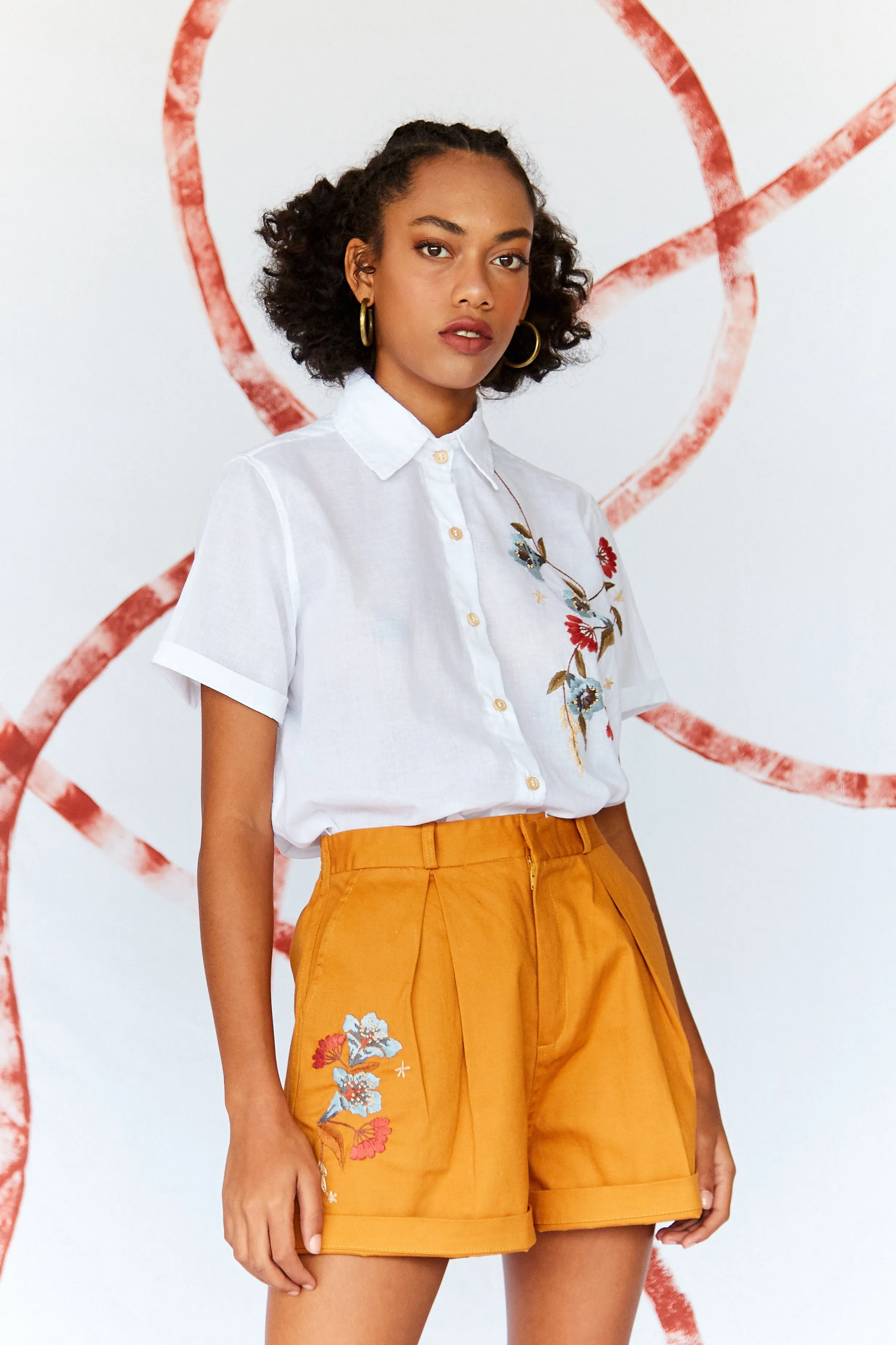 Lily Embroidered Shirt sold by Earthkind product image thumbnail 4