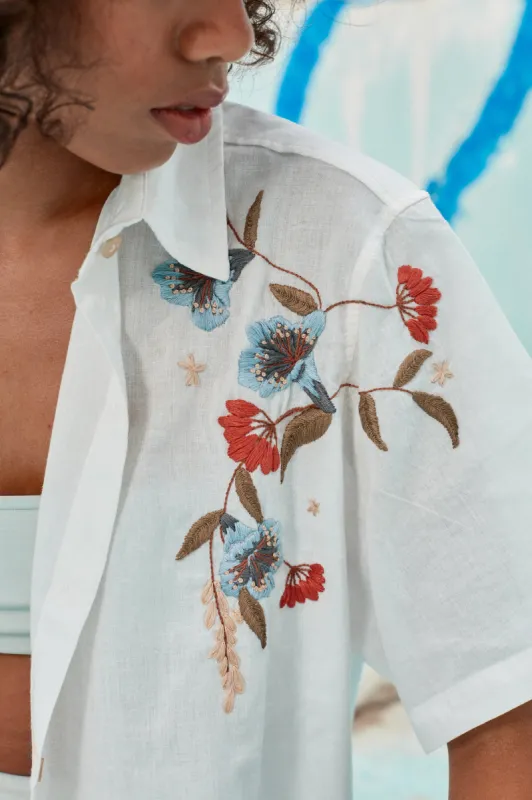 Lily Embroidered Shirt sold by Earthkind