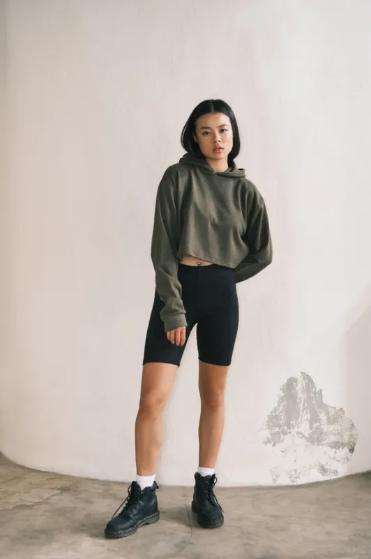 Cropped Hoodie Olive sold by Earthkind