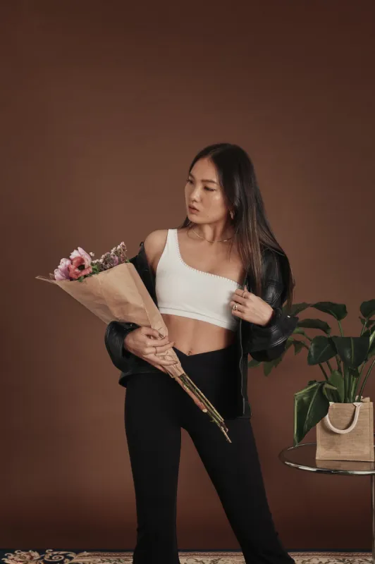 One Shoulder Sports Bra sold by Earthkind