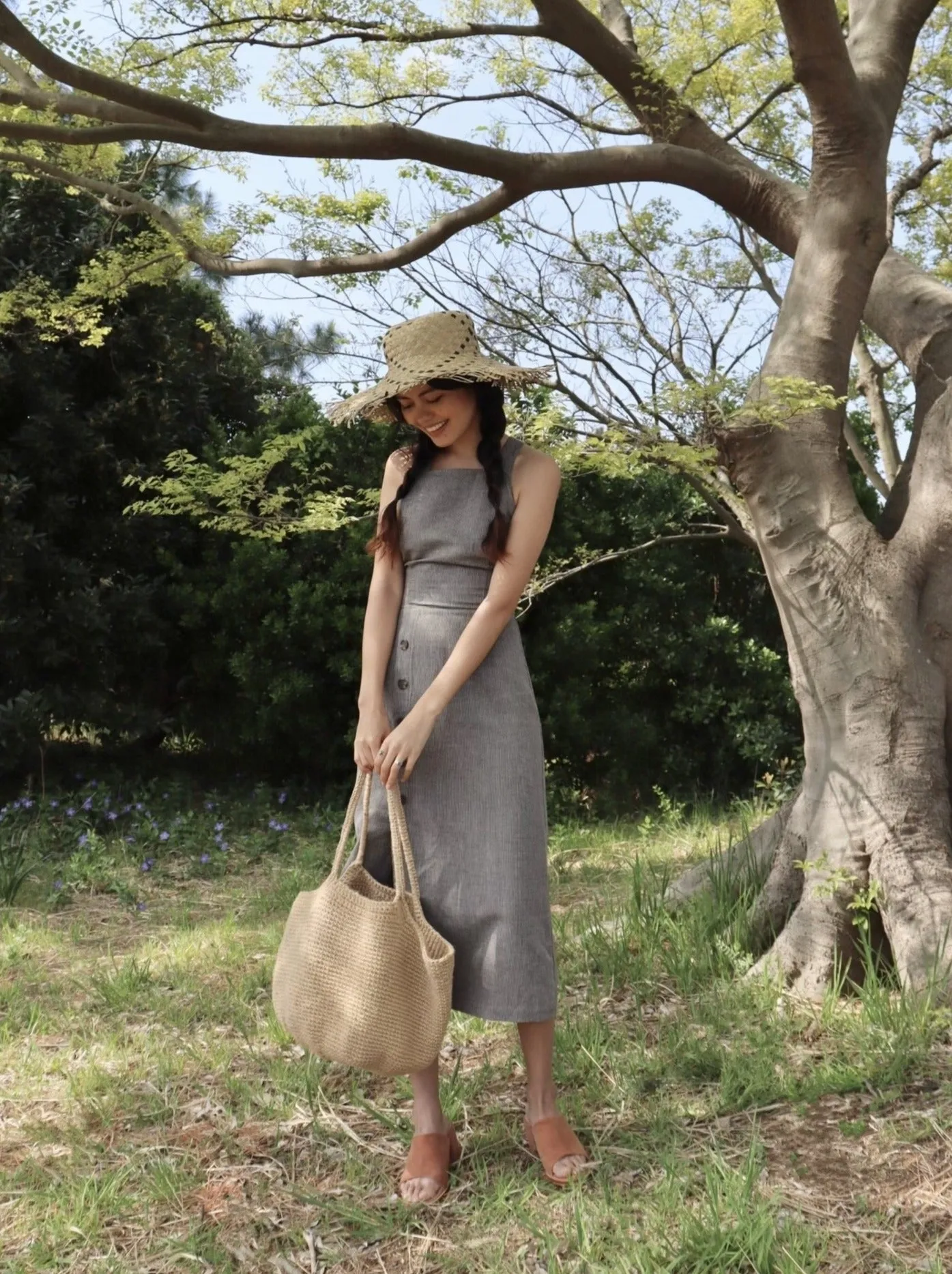 Olivia Dress Sage sold by Earthkind