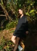Sophia Tiered Dress Navy sold by Earthkind