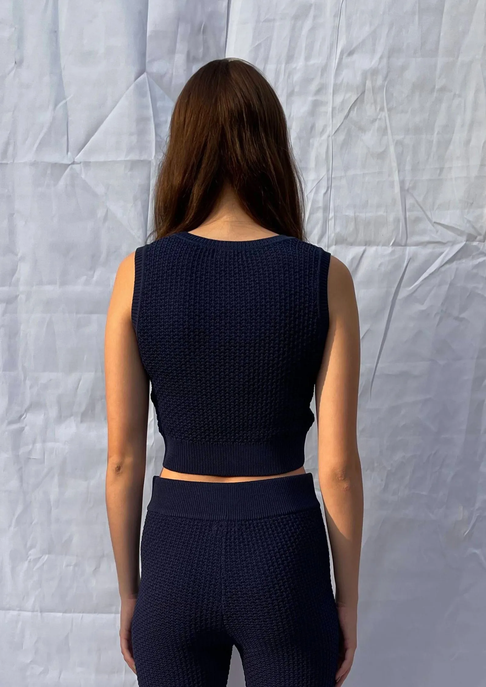Brea Cropped Top Navy sold by Earthkind product image thumbnail 2