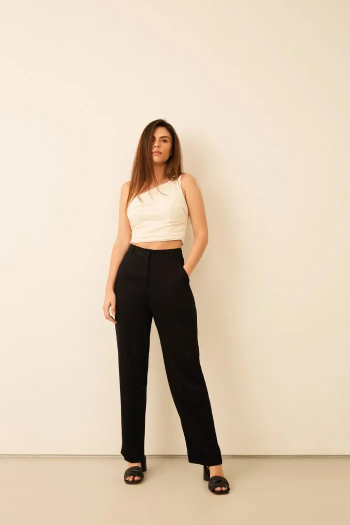 Fluid Tailored Pants Black sold by Earthkind