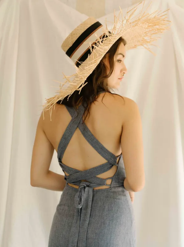 Olivia Dress Indigo sold by Earthkind