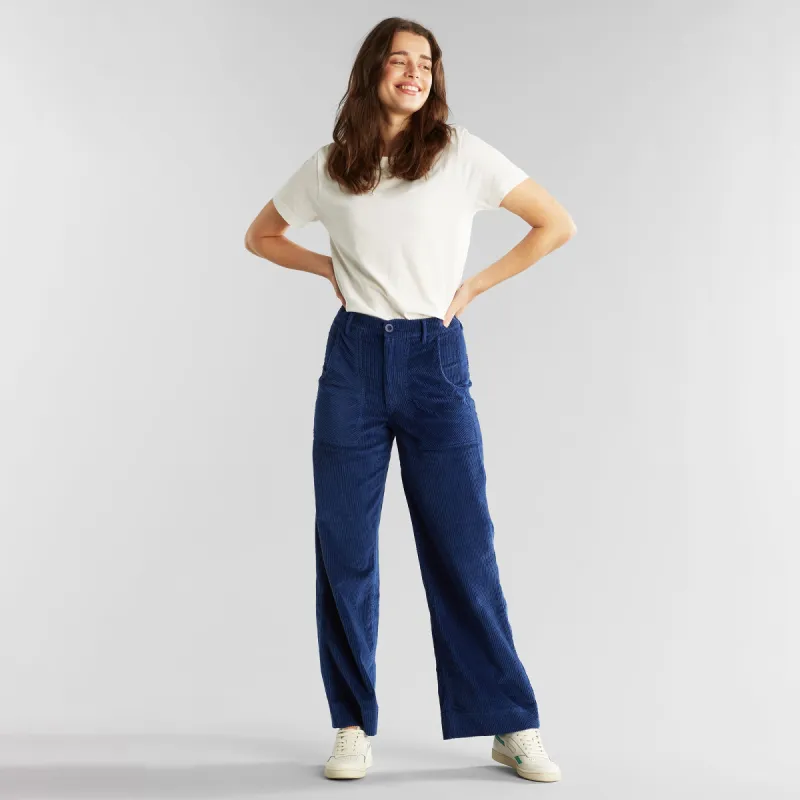 Workwear Pants Vara Corduroy Deep Blue sold by Earthkind