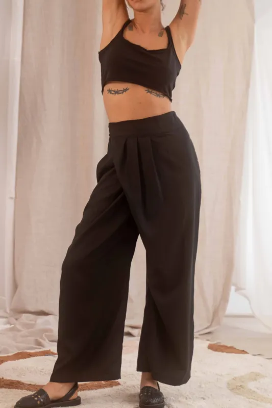 Wrap Wide Trousers made by Earthkind