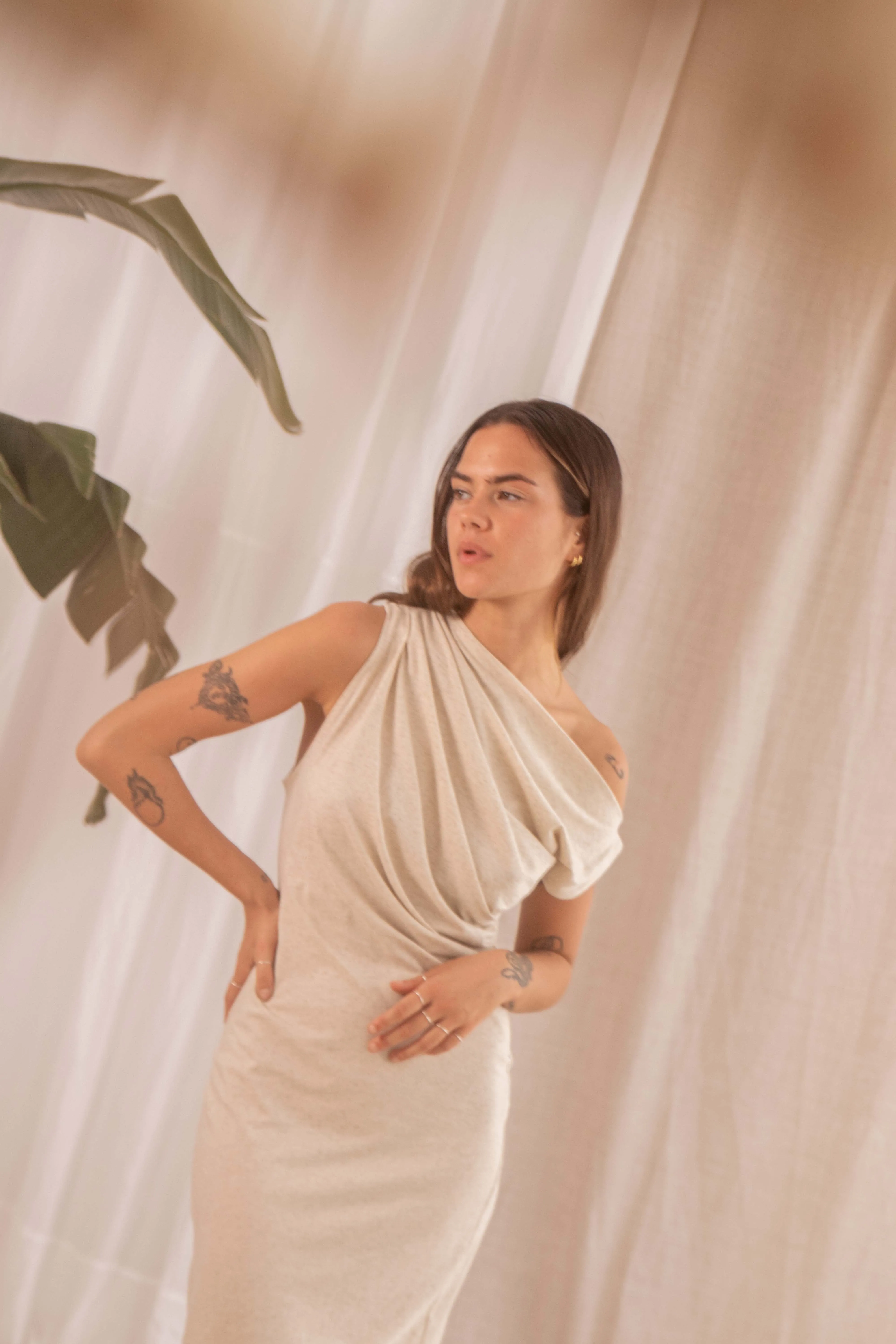 Drape Linen Dress sold by Earthkind product image thumbnail 2